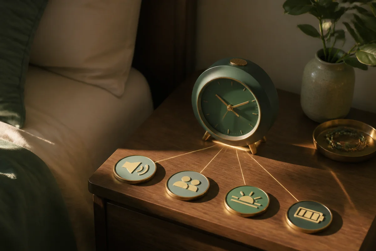 Bedside wake profile built from signal, room, power, and control choices