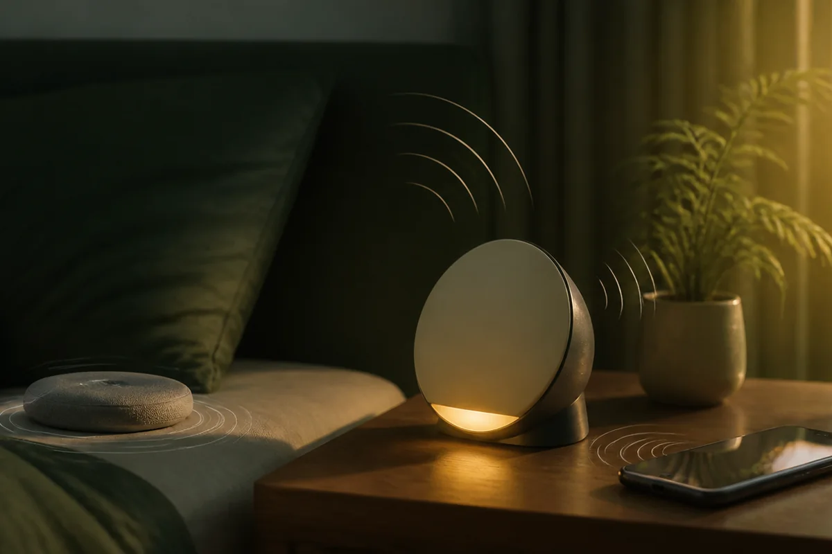 Alarm choices compared by light, sound, vibration, and dedicated controls