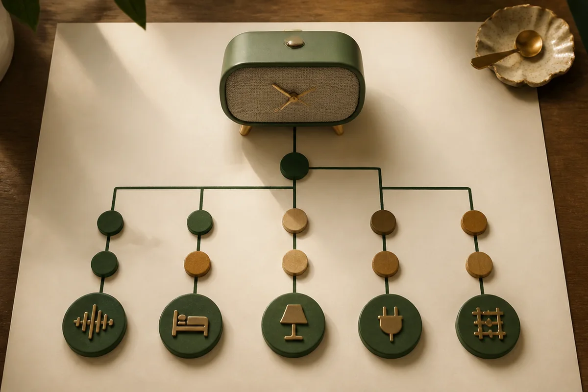 Alarm clock choices narrowed by signal, sleeper, room, power, and controls