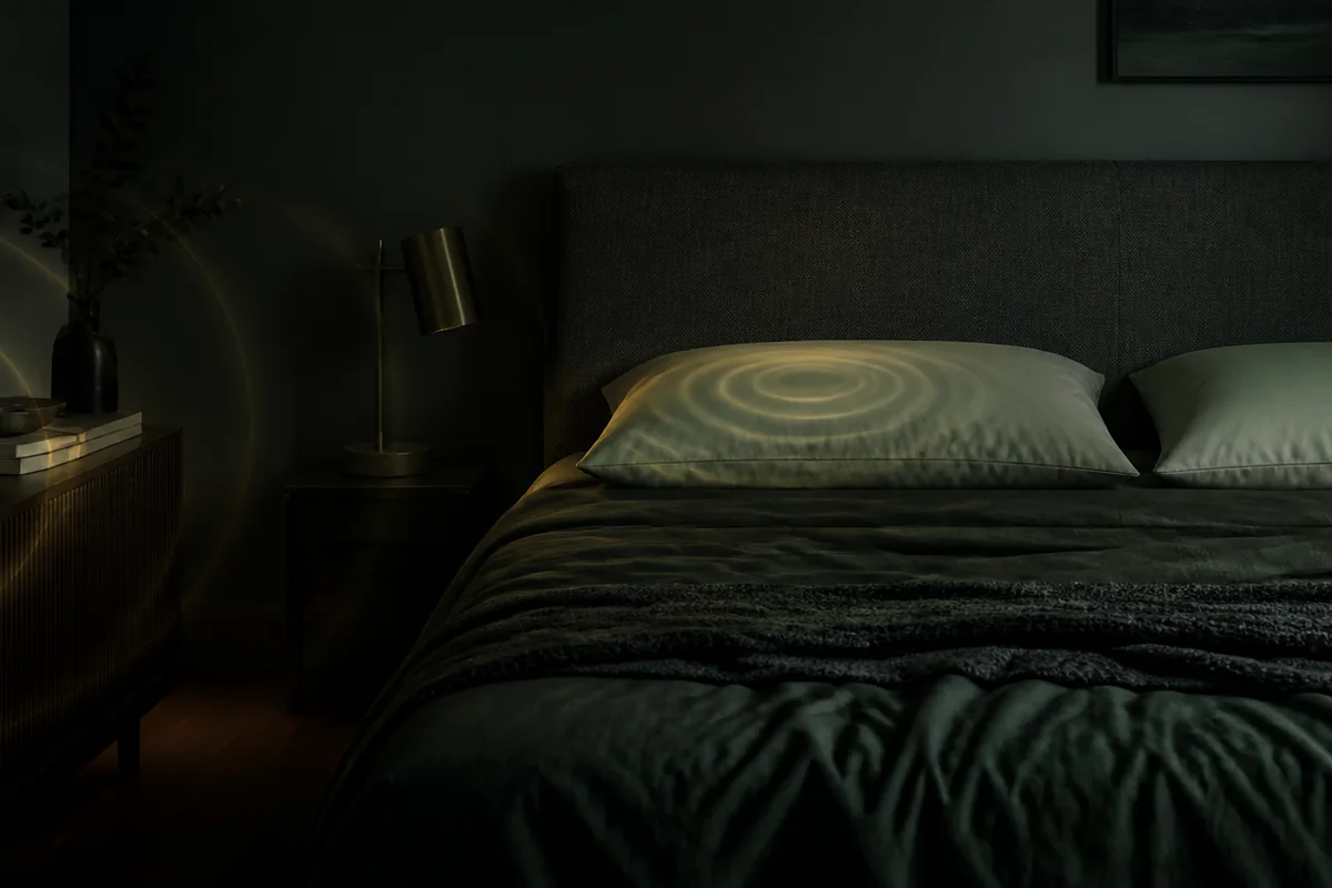 Room-wide loud alarm compared with local bed vibration under one pillow
