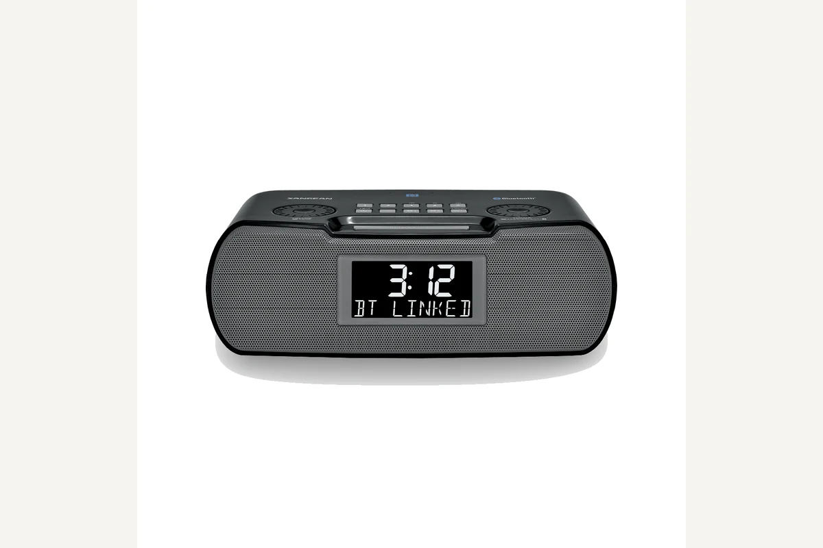 Sangean RCR-20 shown for Digital Alarm Clocks: Readability Without Bedroom Glare