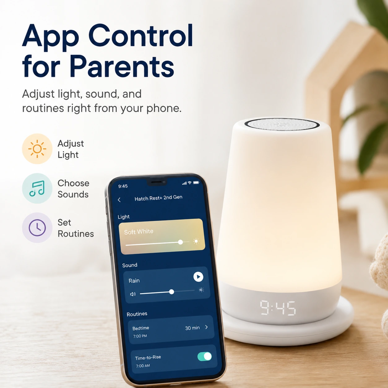 Hatch Rest+ 2nd Gen app control for parents