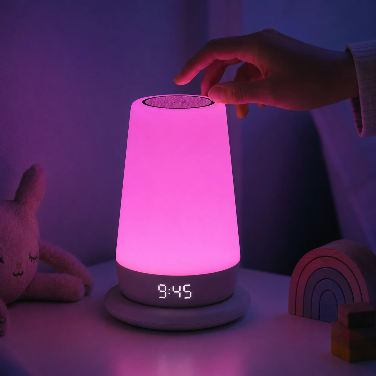 Hatch Rest+ 2nd Gen touch control with pink night light