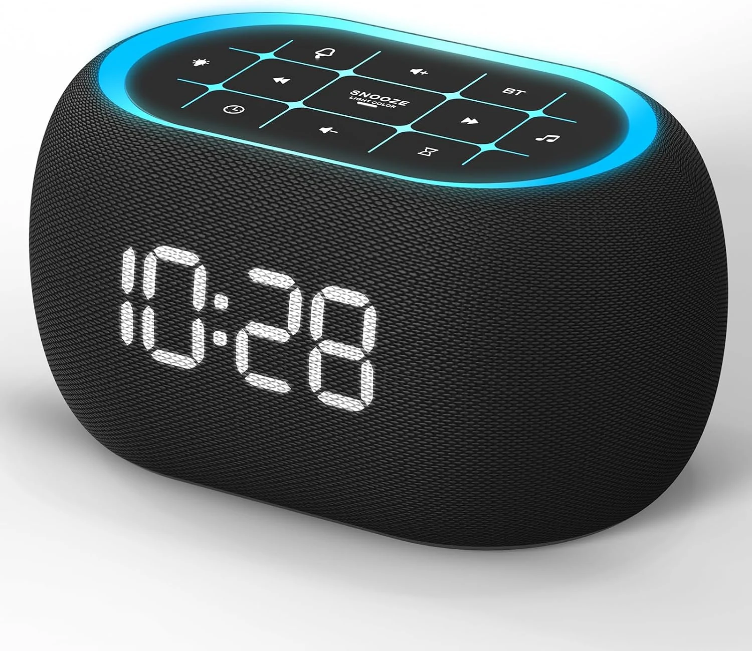 ANJANK White Noise Sound Machine Alarm Clock shown for Dimmable Alarm Clock Displays and True Display-Off Modes