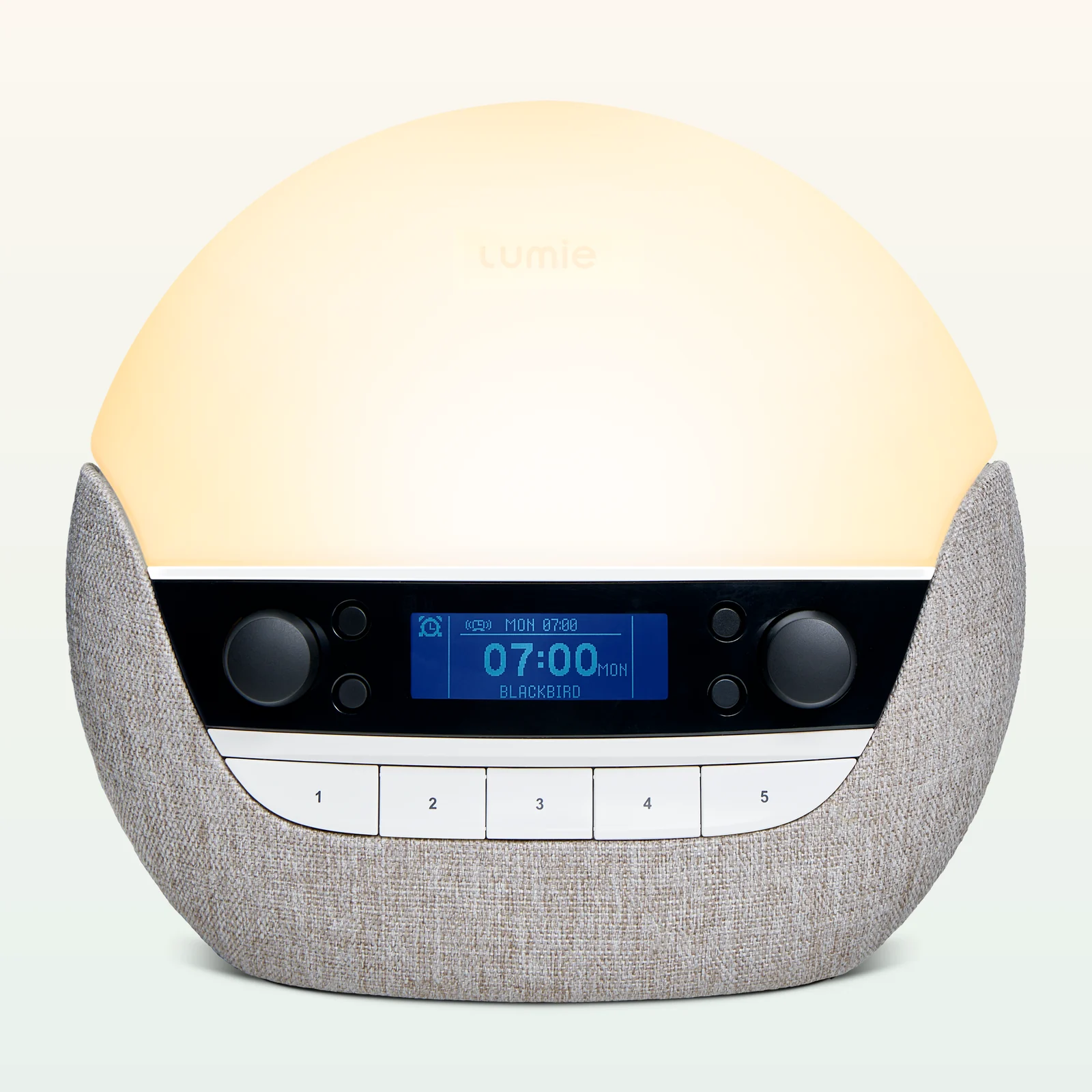 Exact Lumie Bodyclock Luxe 700FM front view on a neutral background