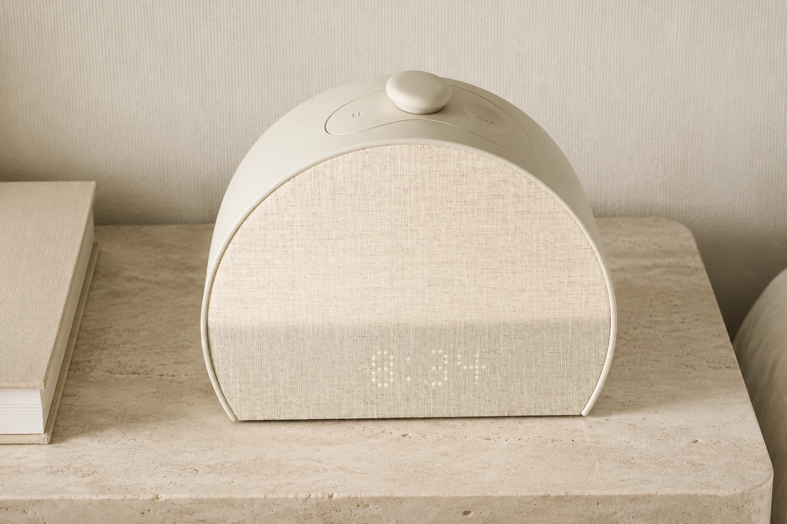 Putty Hatch Restore 3 with its fabric front and large top control on limestone
